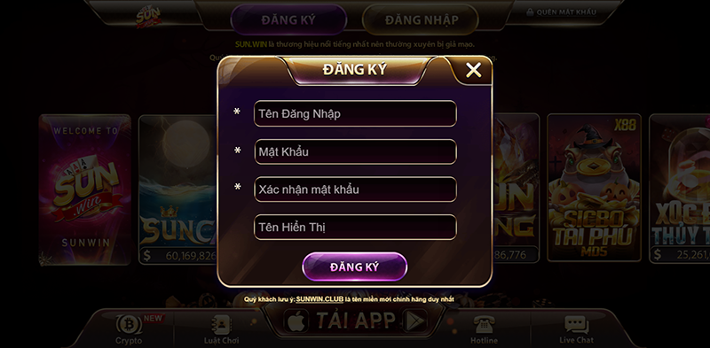 Hướng dẫn đăng ký tài khoản game bài đổi thưởng qua điện thoại với các bước điền thông tin cơ bản