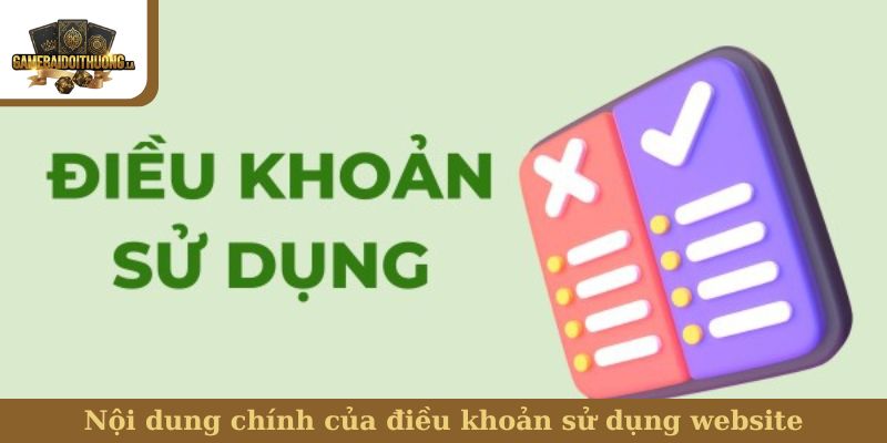Nội dung chính của điều khoản sử dụng website
